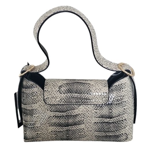 Nine West snake skin pattern mini bag magnetic closure gold tone hardware New - Picture 3 of 5
